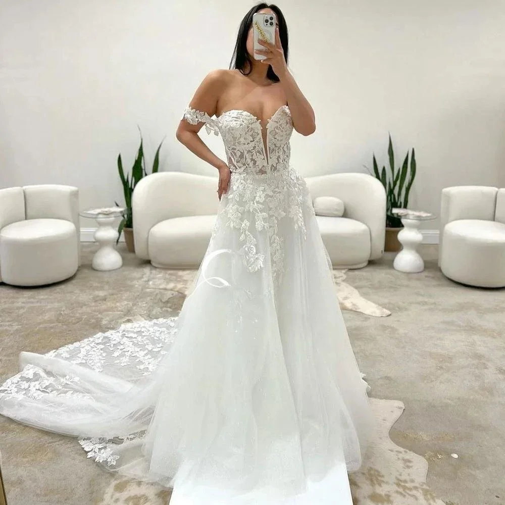 Halter Jewel Neck Lace Open Back Side-slit Mermaid Long Wedding Dress, –  SposaBridal