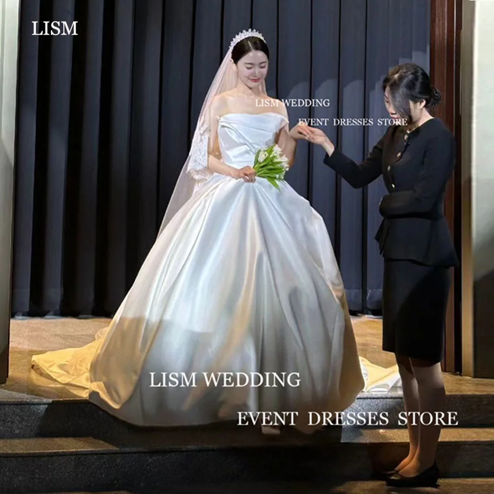 White Wedding Dress,transparent Long Sleeve Wedding Dress,satin Ball Gown  Wedding Dress ,custom Made | Elegant long sleeve wedding dresses, Korean  wedding dress, Wedding dresses satin