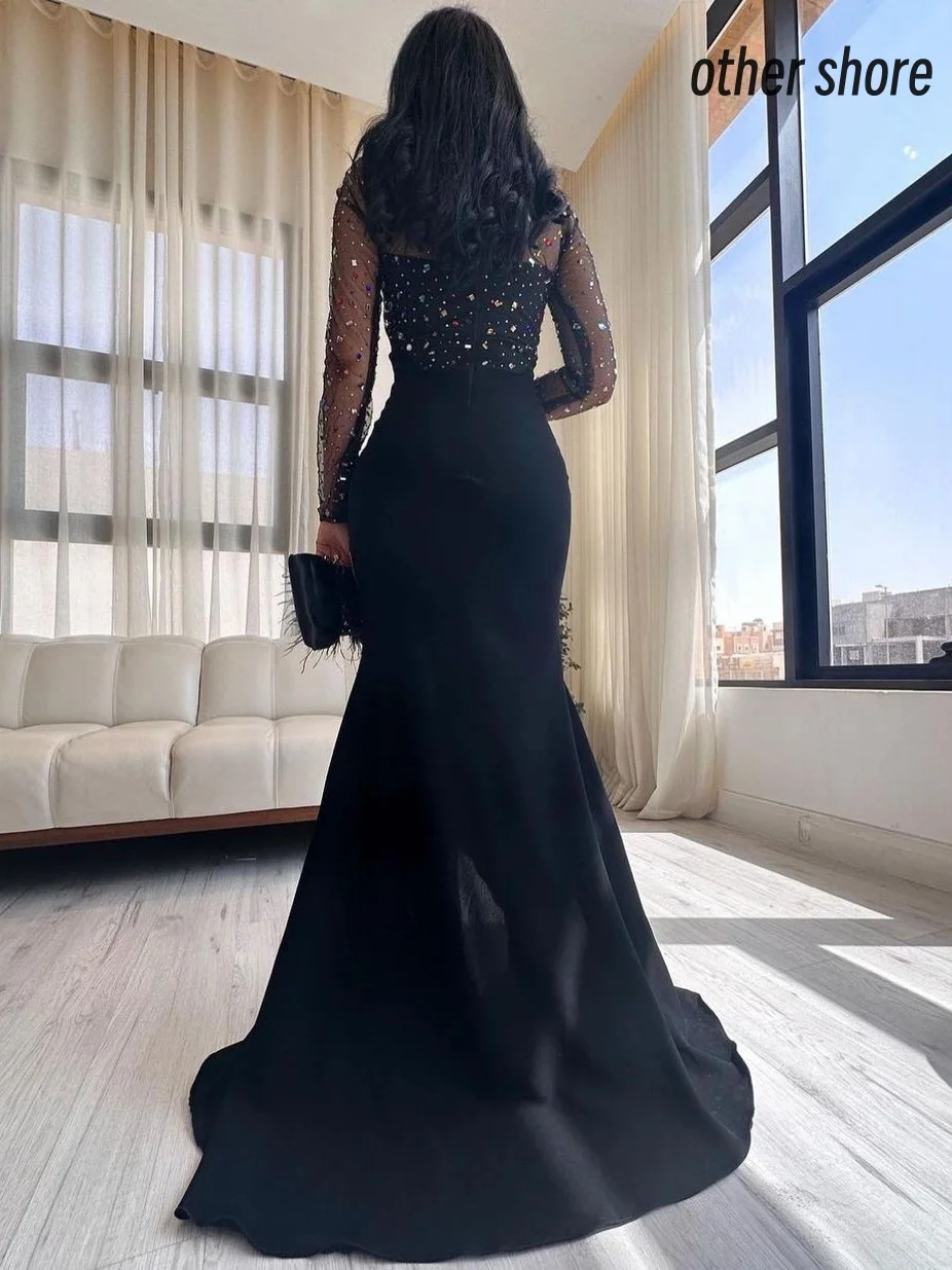 Elegant Plus Size Black Sweetheart Prom Dress with Crystals, Formal Evening  Gown for Saudi Arabic Parties
