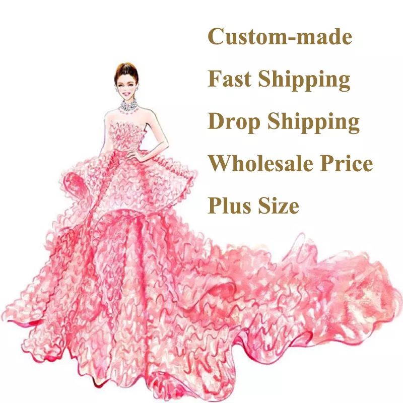 Cheap plus size outlet prom dresses fast shipping