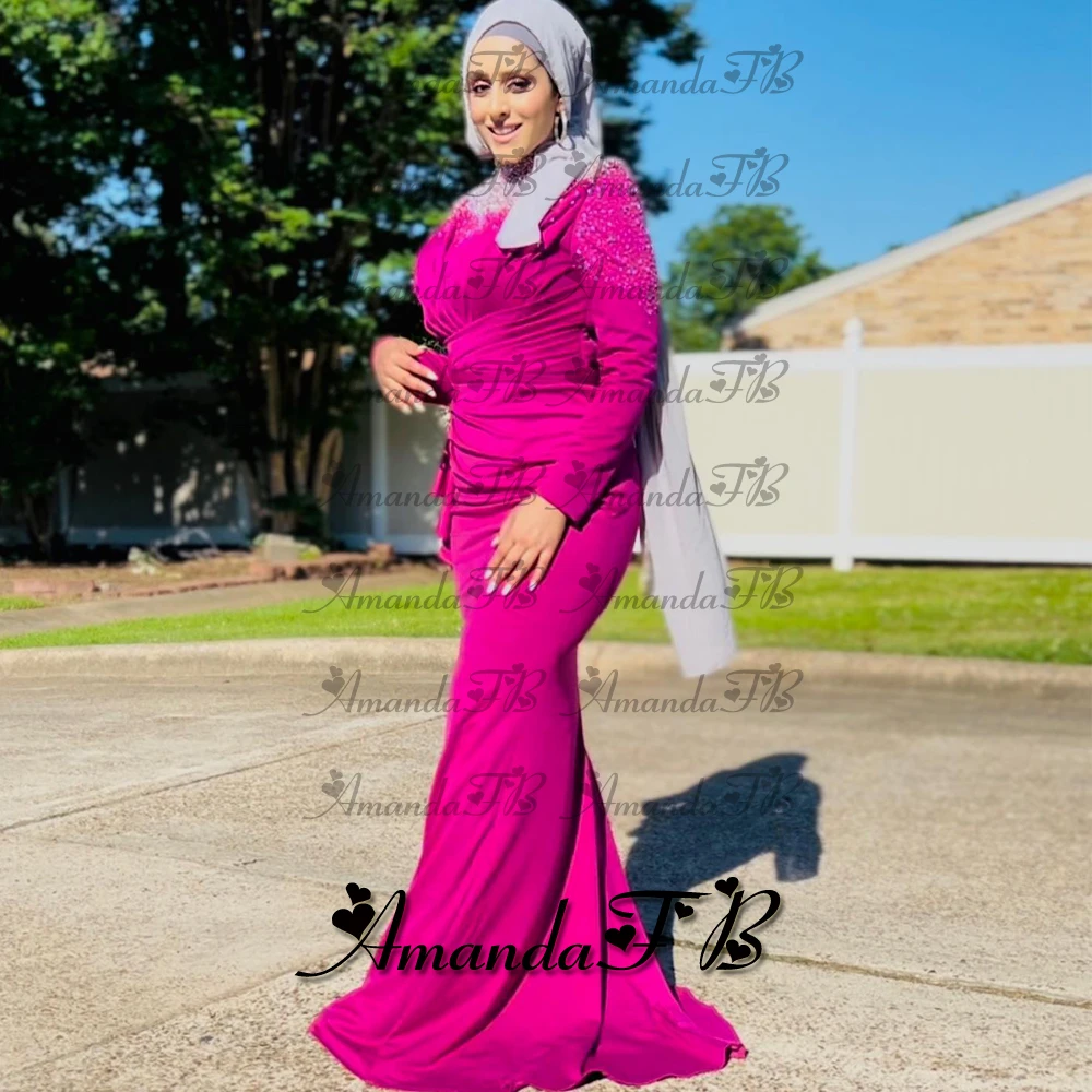 Arabic Full Pearls Evening Dresses Women Side Slit Mermaid Long Wedding  Party Dress Engagement Prom Gown Beaded 2023 Customized - AliExpress
