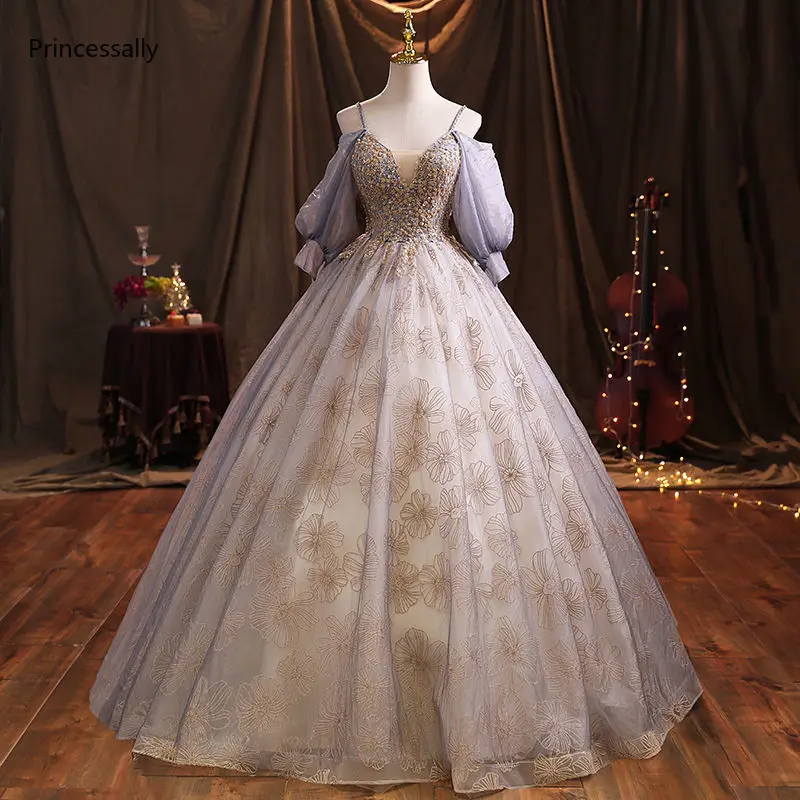 Sweetheart Ball Gown Quinceanera Dresses For 15 Years Fashion Lace Beading  Court Train Princess Birthday Party Gown - updiversity store