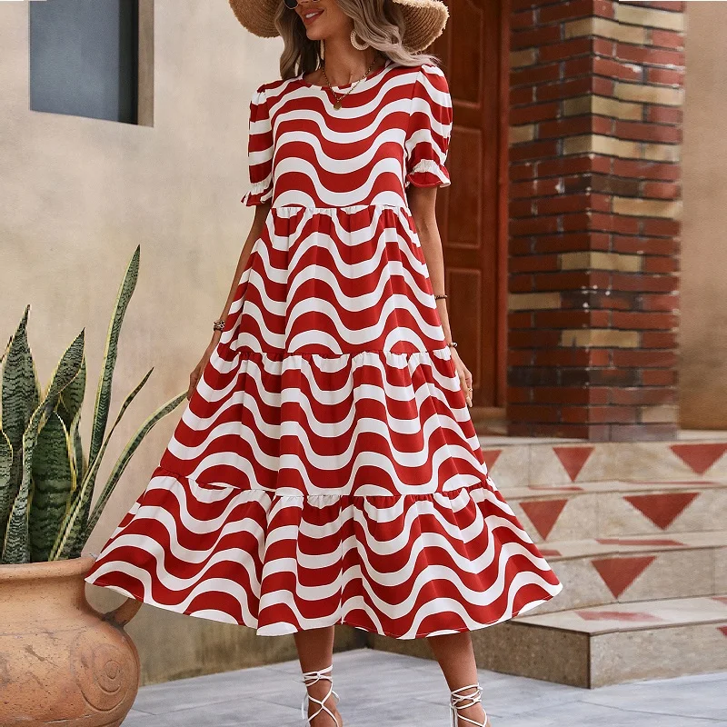 A line summer sales dresses with sleeves