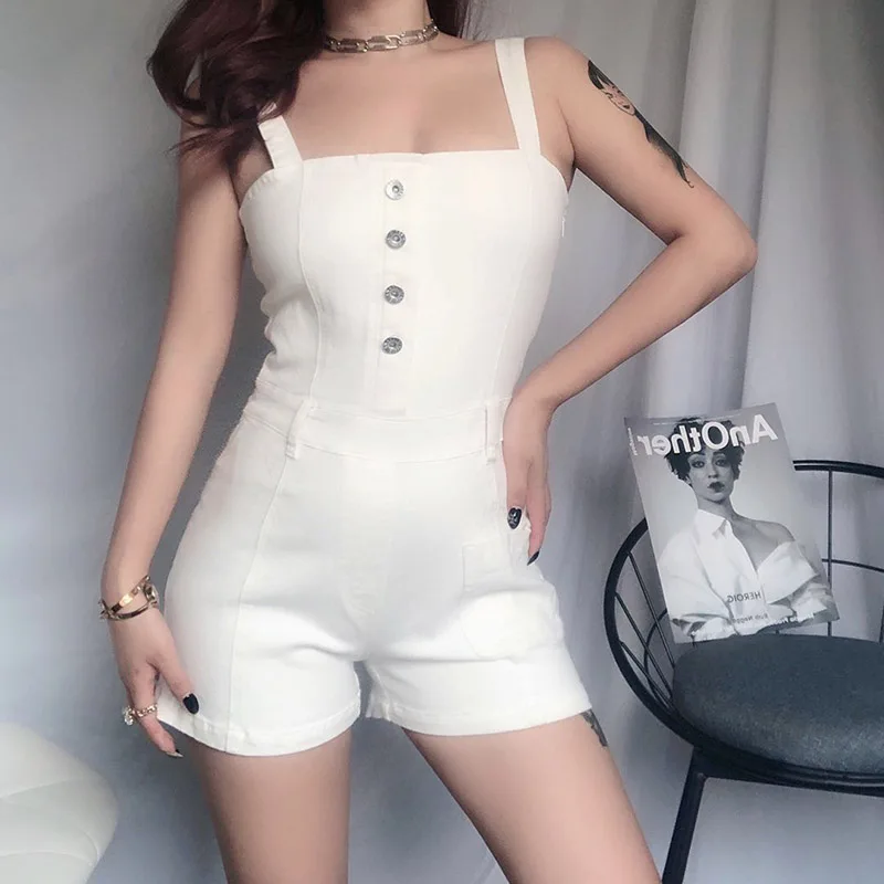 Womens Short Jumpsuit Clearance Solid Bib Pants Coverall With Pockets  Bodysuit Onepiece Leotard Jeans Shorts for Women Work Pants for Women  Office White Bodysuit,Blue,M - Walmart.com