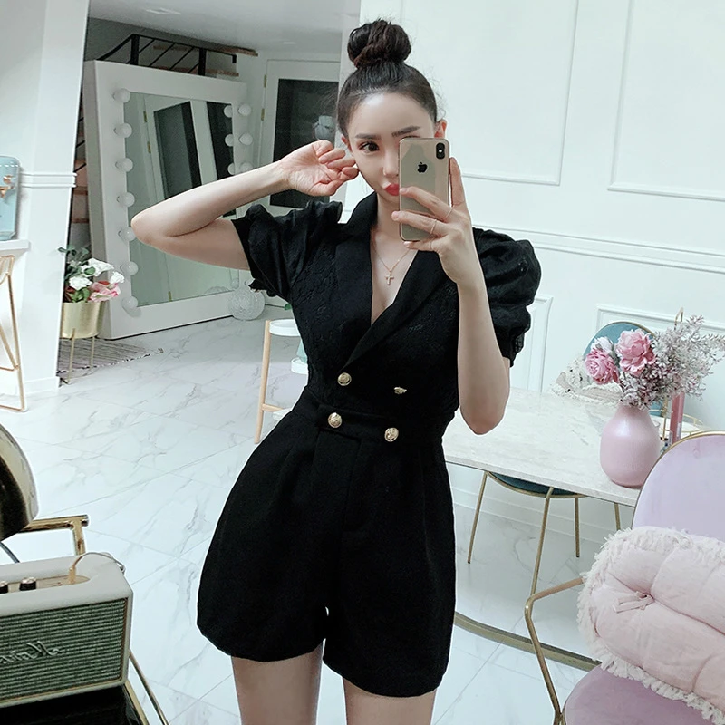 Womens V-Neck Casual Party Jumpsuit Ladies Office Work OL Playsuit