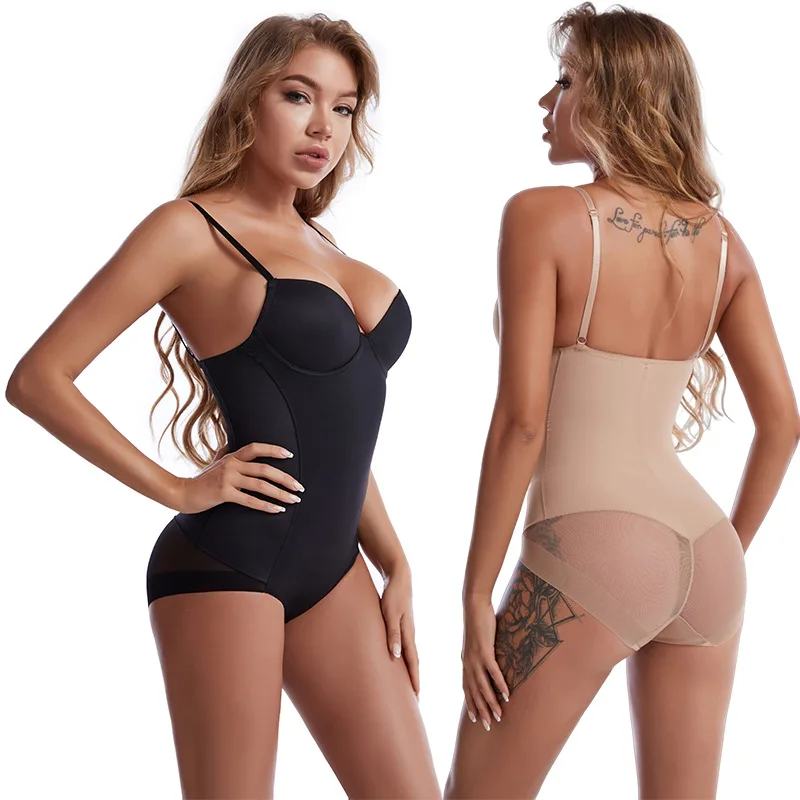 Women Invisible Bodysuit Backless Built In Bra Underwear Corset Seamless Body  Shaper Full Body Shapewear Compression Cami Top, Beyondshoping