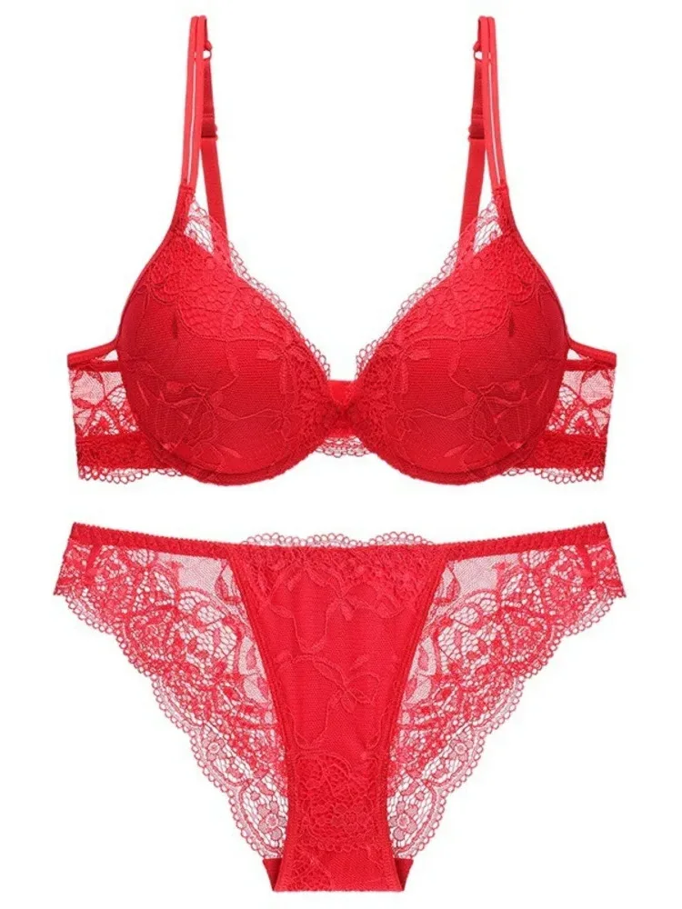 Bra Thickened and Gathered 6cm, Bra Sexy, Double Breast, Girl Without Steel  Ring, Flat Chest, A Cup, Small Chest, Underwear