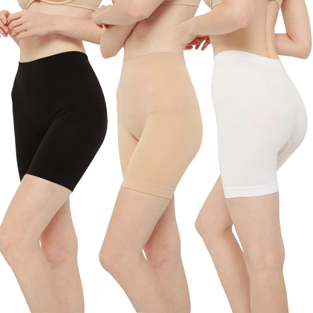 3pcs Comfortable Breathable Fashionable High Waist For Women Ultra Soft  Knitting For Summer Safety Pant Smooth Surface Shapewear, Beyondshoping