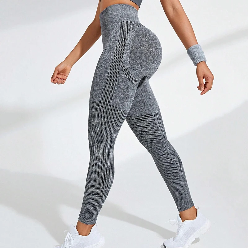 High Waist Skinny Fitness Solid Legging, Butt Lifting Tummy Control Sexy  Leggings, Women's Clothing