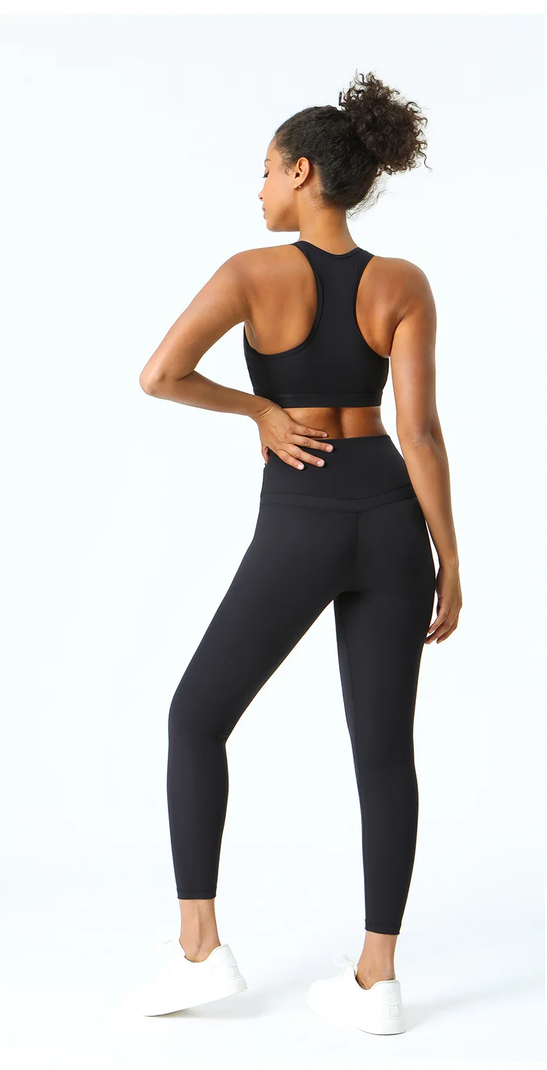NWT Yoga Full Length Pants Back Waist Pant 28Sport Tights Women