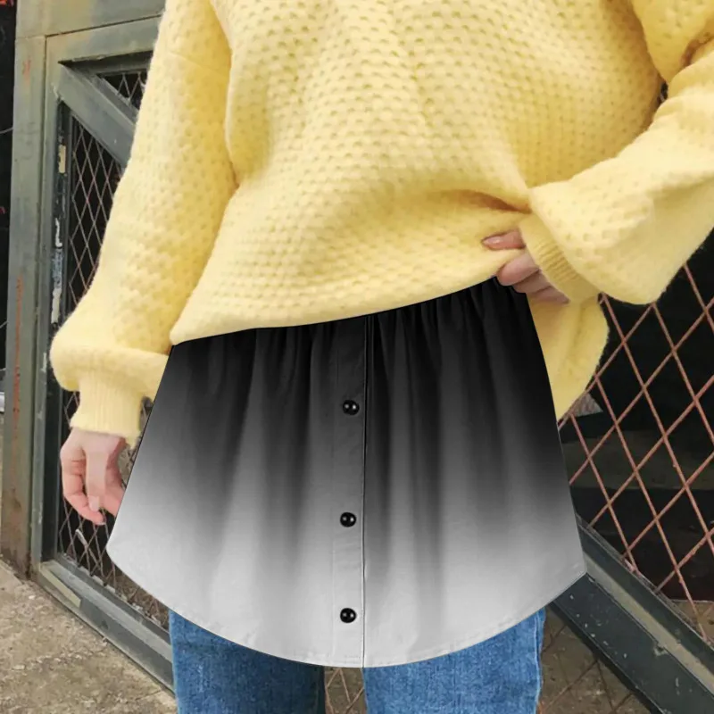 Detachable Underskirt Women Fake Shirt Irregular Skirt Tail Blouse Hem  Cotton Extender Fake Hem Mini Skirt Fake Hem, Beyondshoping