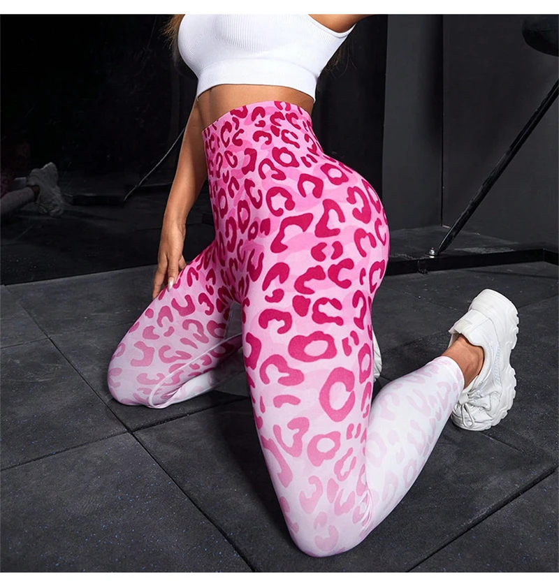 Sporty Leggings Woman High Waist Leggins Mujer Push Up Tights Fitness Gym  Female Sport Ladies Pants Workout Leggings Leopard, Beyondshoping