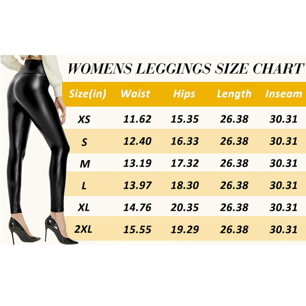 Leggings Pants Ladies Leather, Leather Gym Leggings Women