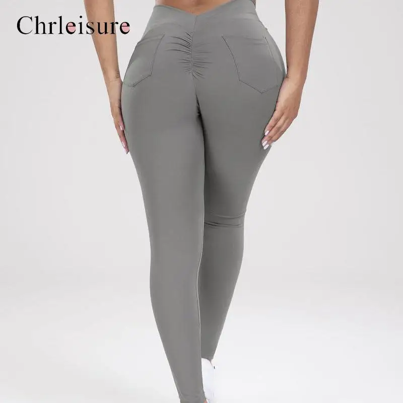 Chrleisure Women Sexy Yoga Pants Leggings High Waist Seamless