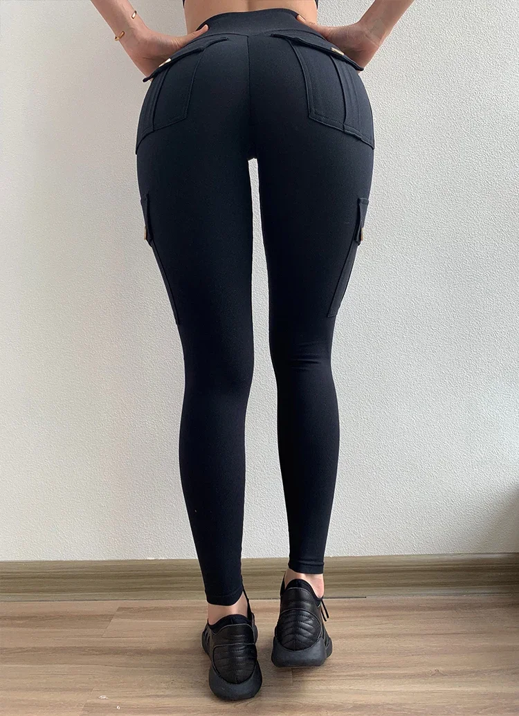 Women's Pocket Sexy Stretch Leggings Fitness Track Pants Casual High Waist  Push Up Cargo Workout Jeggings Ultra-Soft Squat Proof, Beyondshoping