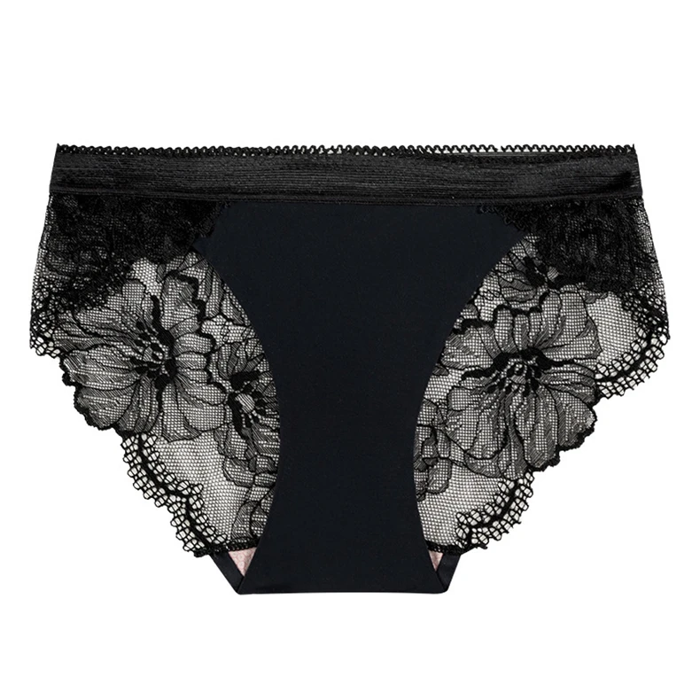 M-3XL Sexy Lace Panties for Women Breathable Hollow Out Briefs Low Waist  Transparent Lady Underpants Lingerie Female Underwear, Beyondshoping