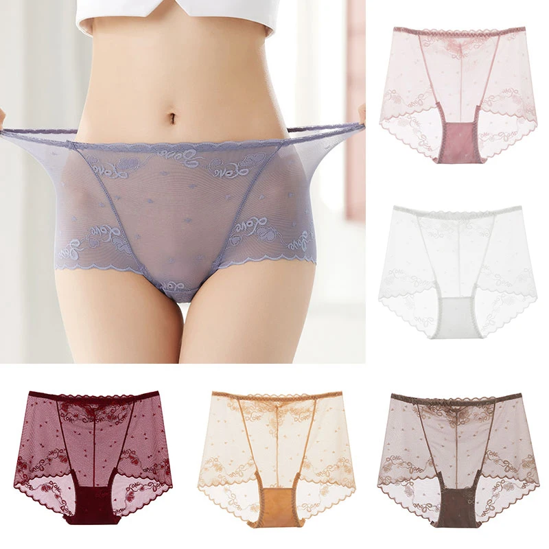 TrowBridge New Seamless Women's Panties Silk Satin Breathable Underwear  Female Sweet Solid Color Briefs Cozy Panty Sexy Lingerie