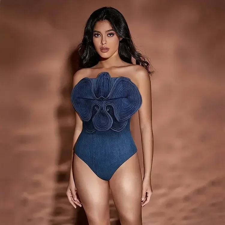 2023 3D Floral One Shoulder Swimwear Women One Piece Swimsuit Bathers  Bathing Swimming Swim Suit Beachwear Beachwear Bodysuit - AliExpress