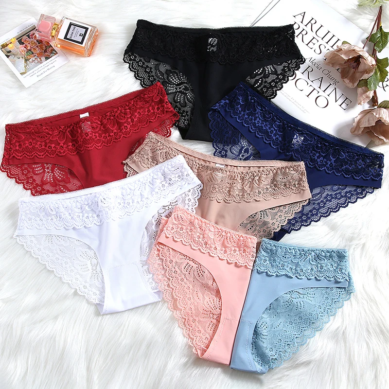 New Hot Panties For Women Crochet Lace Lace-up Panty Sexy Hollow Out  Underwear 
