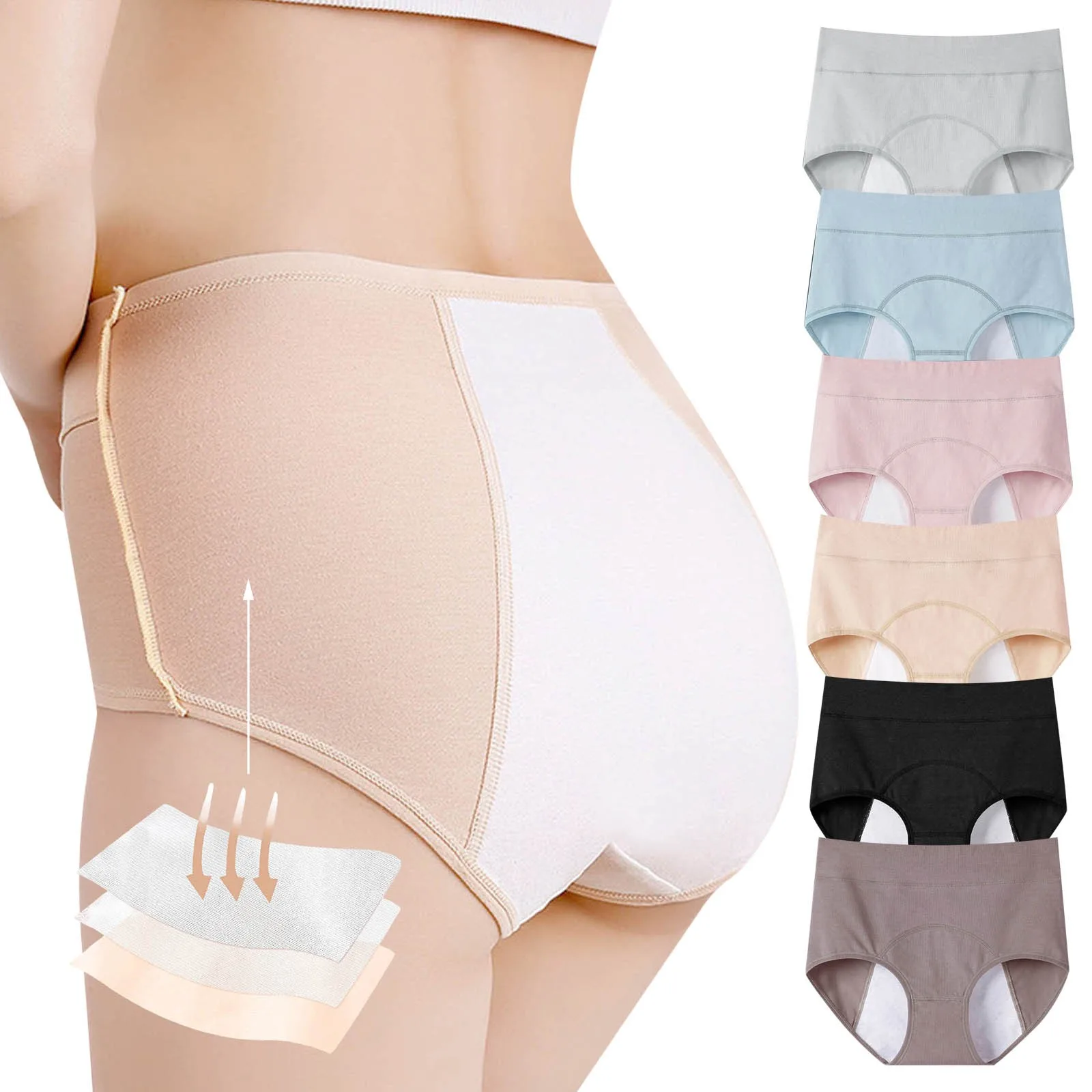 Seamless G-strings Menstrual Panties 4-Layer Leak Proof Sexy Bikinis Women's  Underwear High-Cut Fast Absorption Period T-Backs - AliExpress