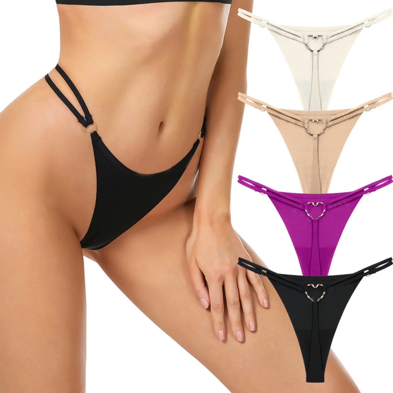 3pcs Adjustable Belt Sexy Lace Thong Women Mini Seamless Underwear Bowknot  Cotton Crotch Low Waist Ladies G-string - AliExpress