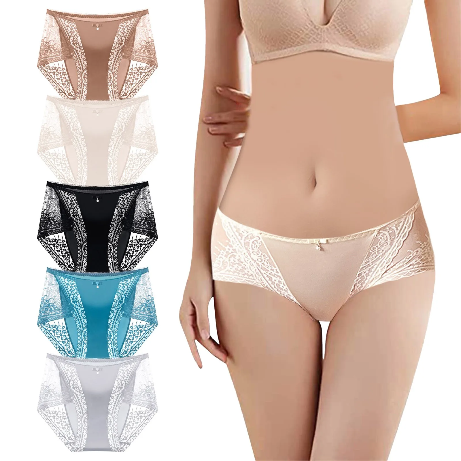 Four layer physiological underwear low waisted thong underwear sanitary  pure cotton crotch anti side leakage menstrual pants, Beyondshoping