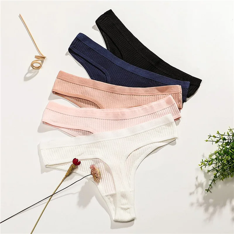 Aligament Intimates Europe And America Lace Thong Female Low Waist Sex  Sports Breathable T Pants Female Cotton Crotch Thong Underwear Size XL