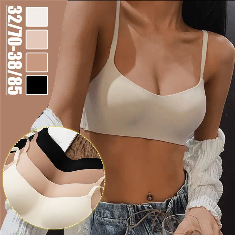Wire Sports Bras for Women Women Without Steel Ring Small Breasts Gathered  Thin Bra Breathable Comfortable (Beige, 32) at  Women's Clothing store