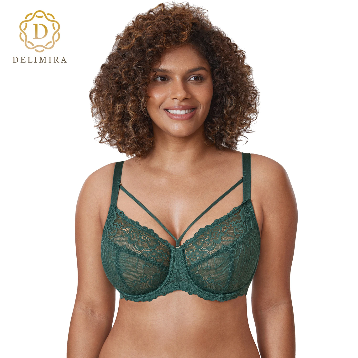  Womens Minimizer Bra Plus Size Underwire Smooth Full  Coverage Seamless Bras Atlantic Green 44D