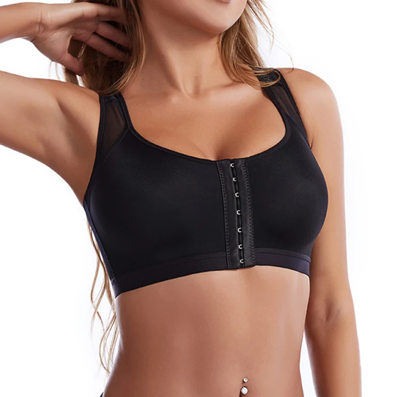 Front Closure Bra for Women Seamless Full Coverage Push up Back Support  Wireless Posture Corrector Bra Underwears