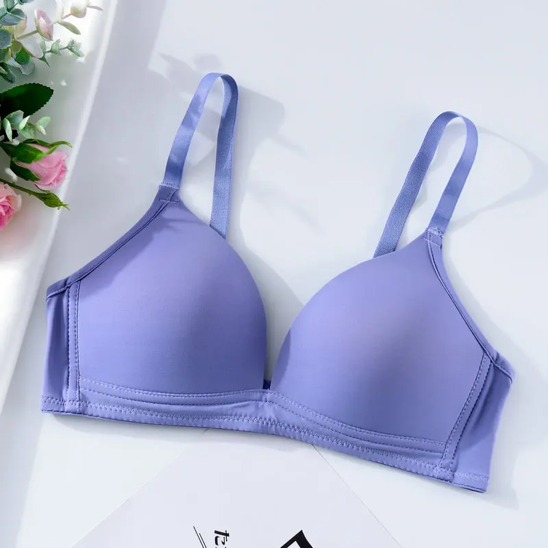 Women Bra Seamless Push Up Tops Sexy Underwear Wireless AB Cup Bras Comfort  Lingerie Solid Color Fashion Female Gather Bralette, Beyondshoping