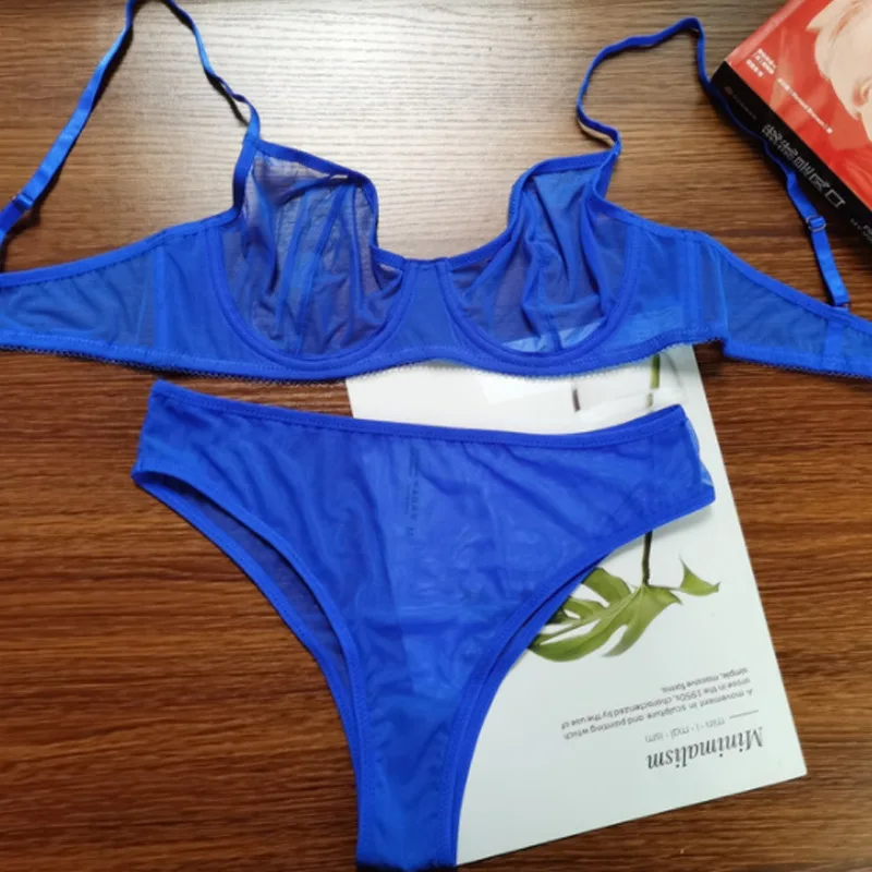 Solid Transparent Seamless Bra Set Women Underwear Set Fashion