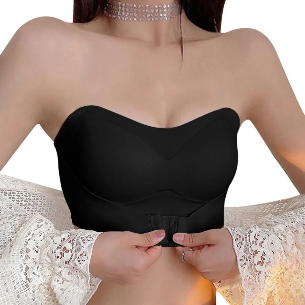 Push Up Strapless Bra Plus Size Non Slip Big Breasts Wedding