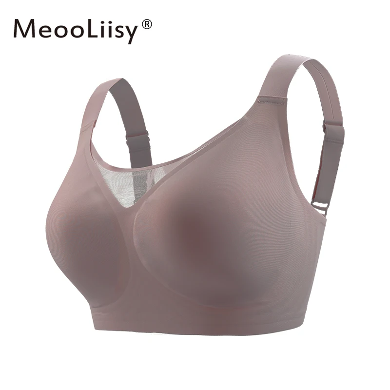Thin Bra for Woman Ice Silk Large Size Push Up Lingerie Seamless No Steel  Ring Underwear Sleep Fitness Sports Breathable Vest - AliExpress