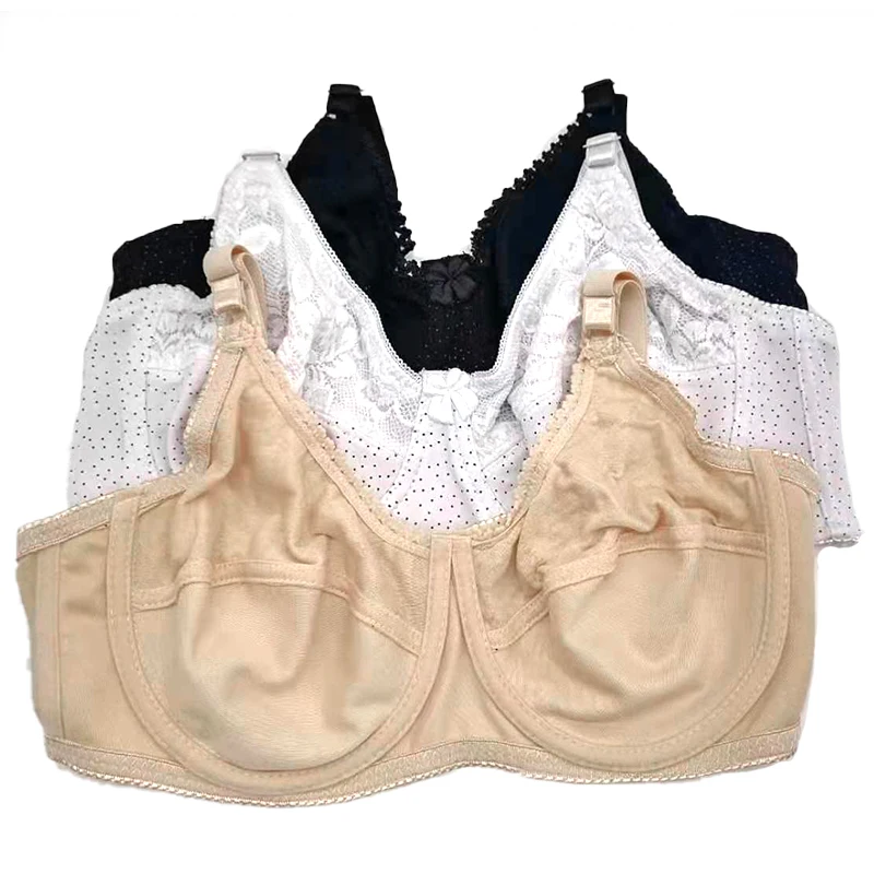 Plus Size Full Cup Womens Lace Bras Bralette Wireless Minimizer Brassiere  Underwear Tops Sexy Lingerie B C D DD Cup
