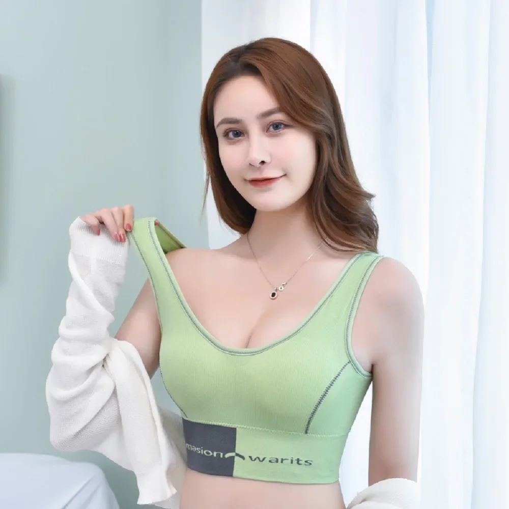 Sexy Women Bra Plus Size Seamless Breathable Brassiere Wire Free Bralette  Underwear Comfortable Active Padded Brassiere Crop Top, Beyondshoping