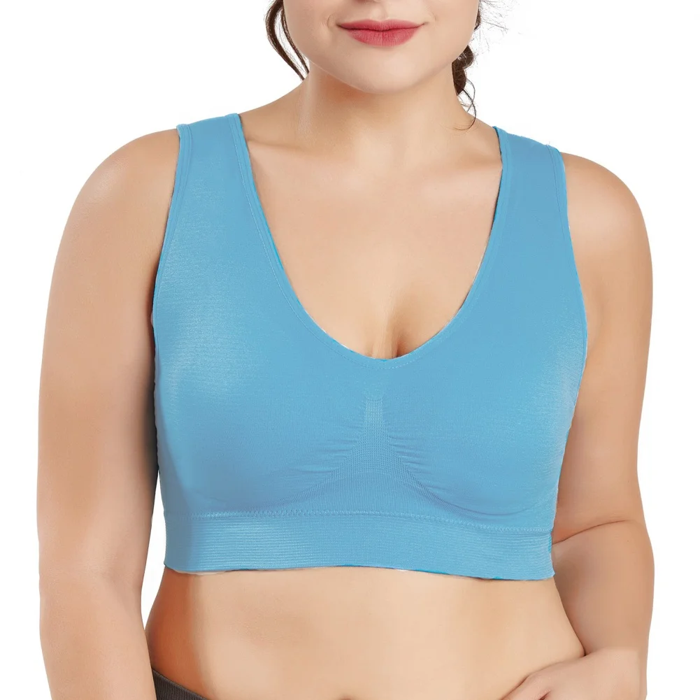 Bralettes for Women Cotton Padded Sports Bra Push Up Seamless