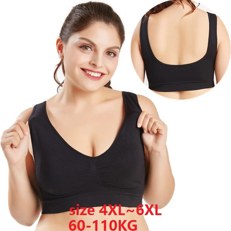 Active Women Bras Sports Plus Size Ladies Yoga Top Underwear Padded Fitness  Running Vest Wire Free Brassiere S-4XL, Beyondshoping