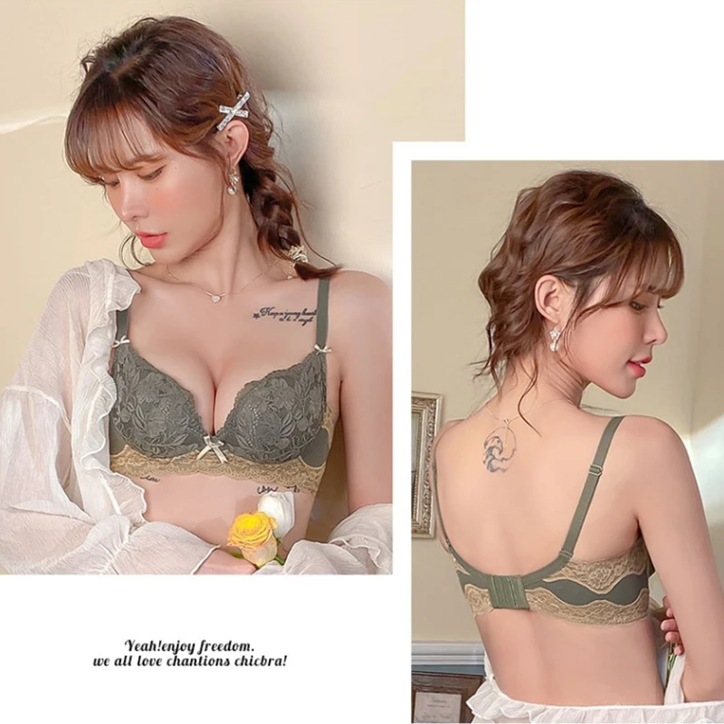 Soft Cotton Bra Backless Push Up Breathable Lingerie Before