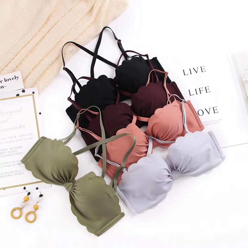 1Pcs Push Up Bra For Young Woman Teenagers Bralette Active Wire Free  Lingerie Soft Women's Underwear Solid Bras Youth BANNIROU, Beyondshoping