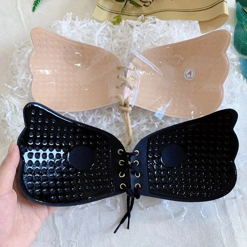 Women Sexy Strapless Bra Invisible Push Up Bra Underwear Solid Bralette  Lingerie