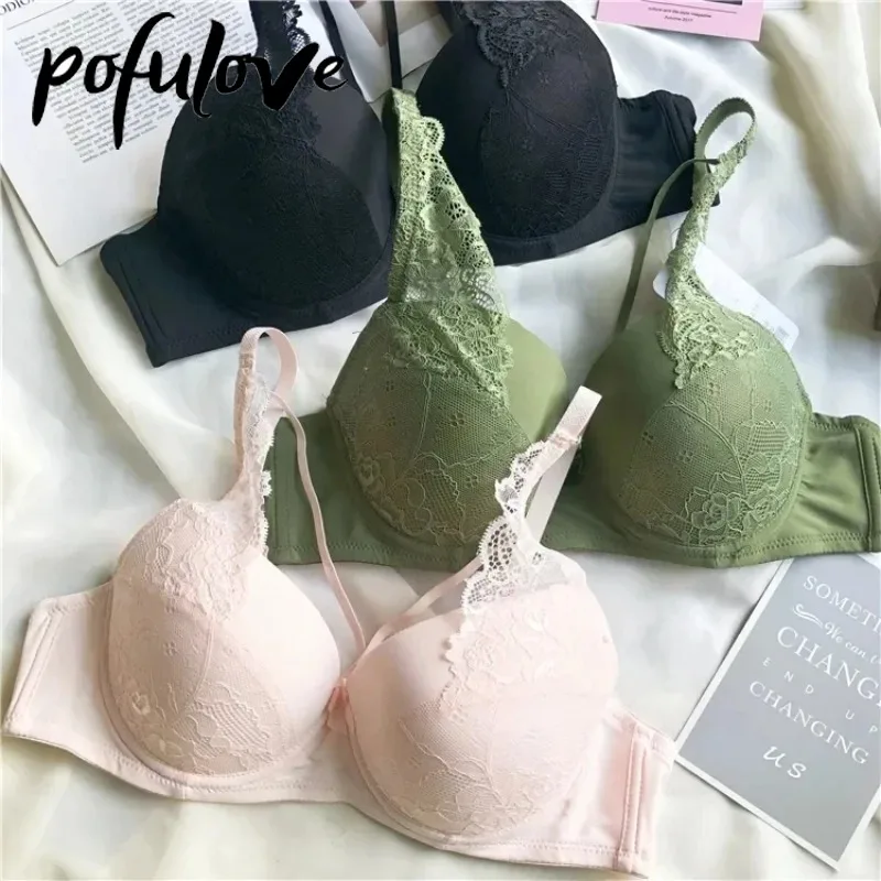 Size From 34/75 To 42/95 Showing Smaller B/C/D/E Cup Push Up Gather Sexy  Lace Bra Underwear - AliExpress