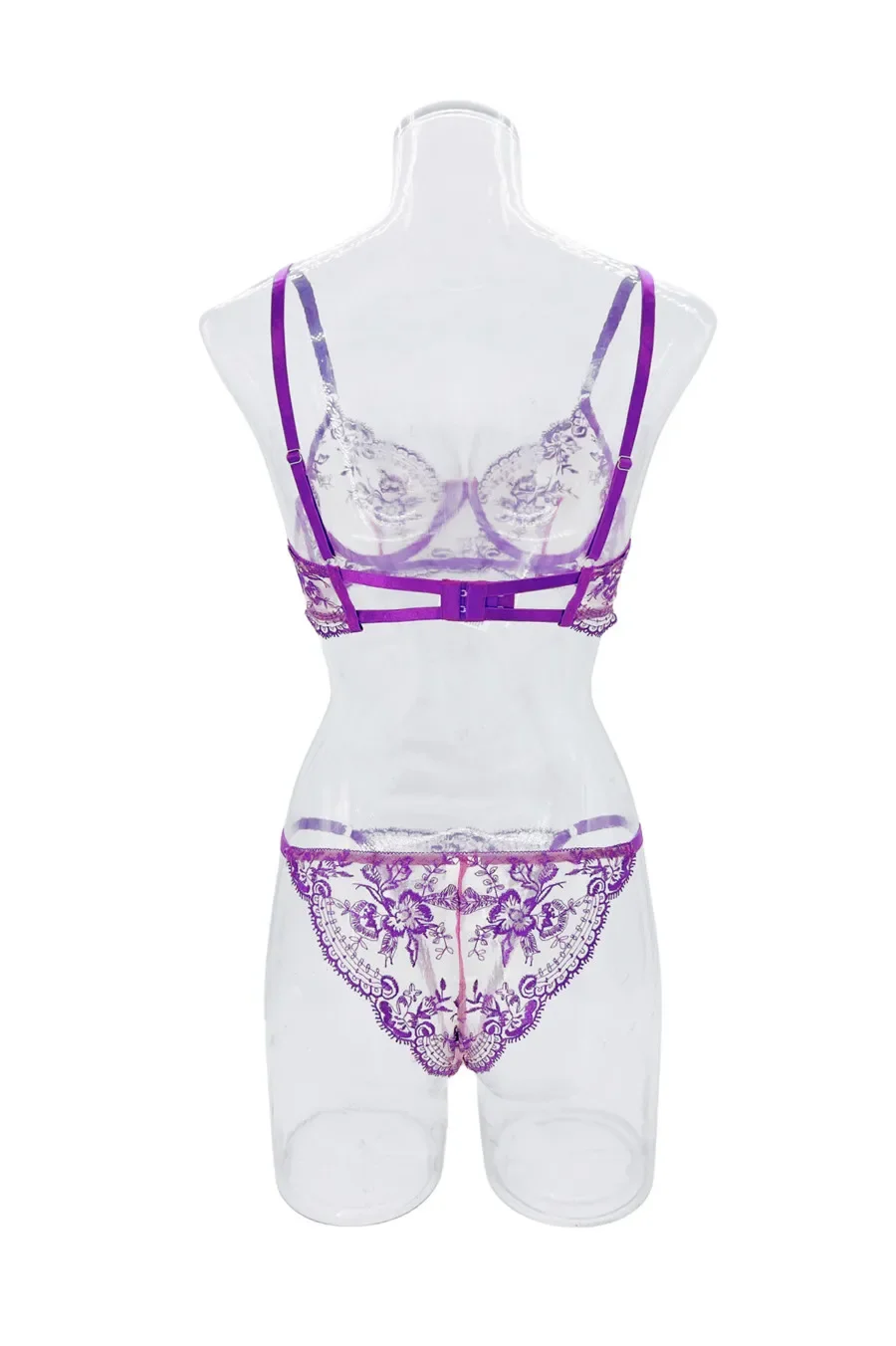  Women's Bra, Bra and Panties, Top and Bottom Set, Embroidery,  Flashy, Floral Pattern, Gorgeous Women's Underwear, purple : Clothing,  Shoes & Jewelry