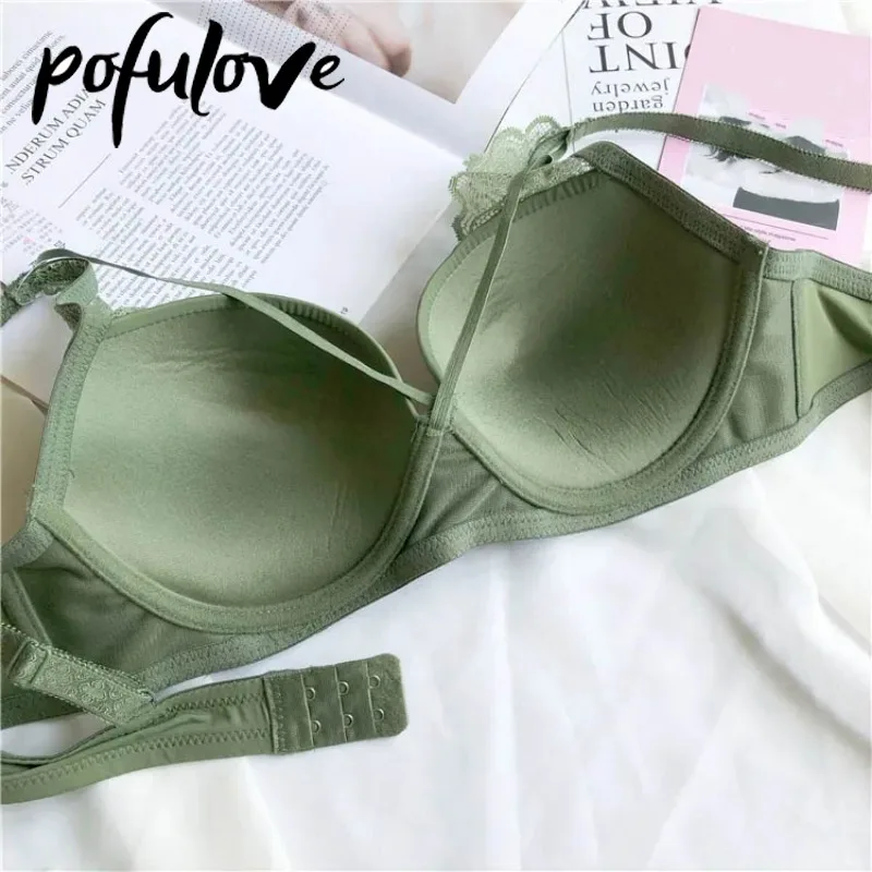 Size From 34/75 To 42/95 Showing Smaller B/C/D/E Cup Push Up Gather Sexy  Lace Bra Underwear