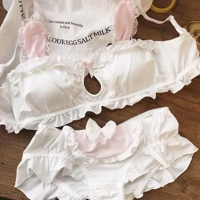 Women Gathering Bra Hot Girl Sexy Lingerie Bras Set Underwear