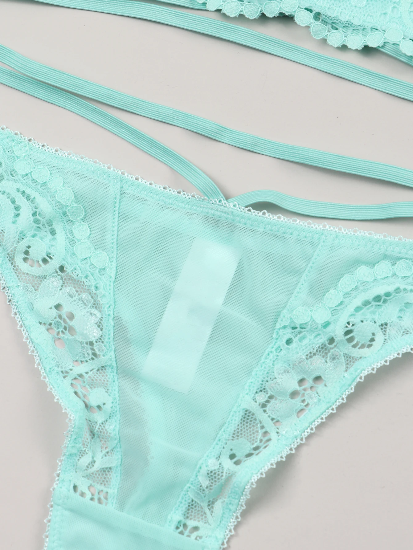 Varsbaby Lace Bra See Through Sexy Underwear for Women 2 PCS 