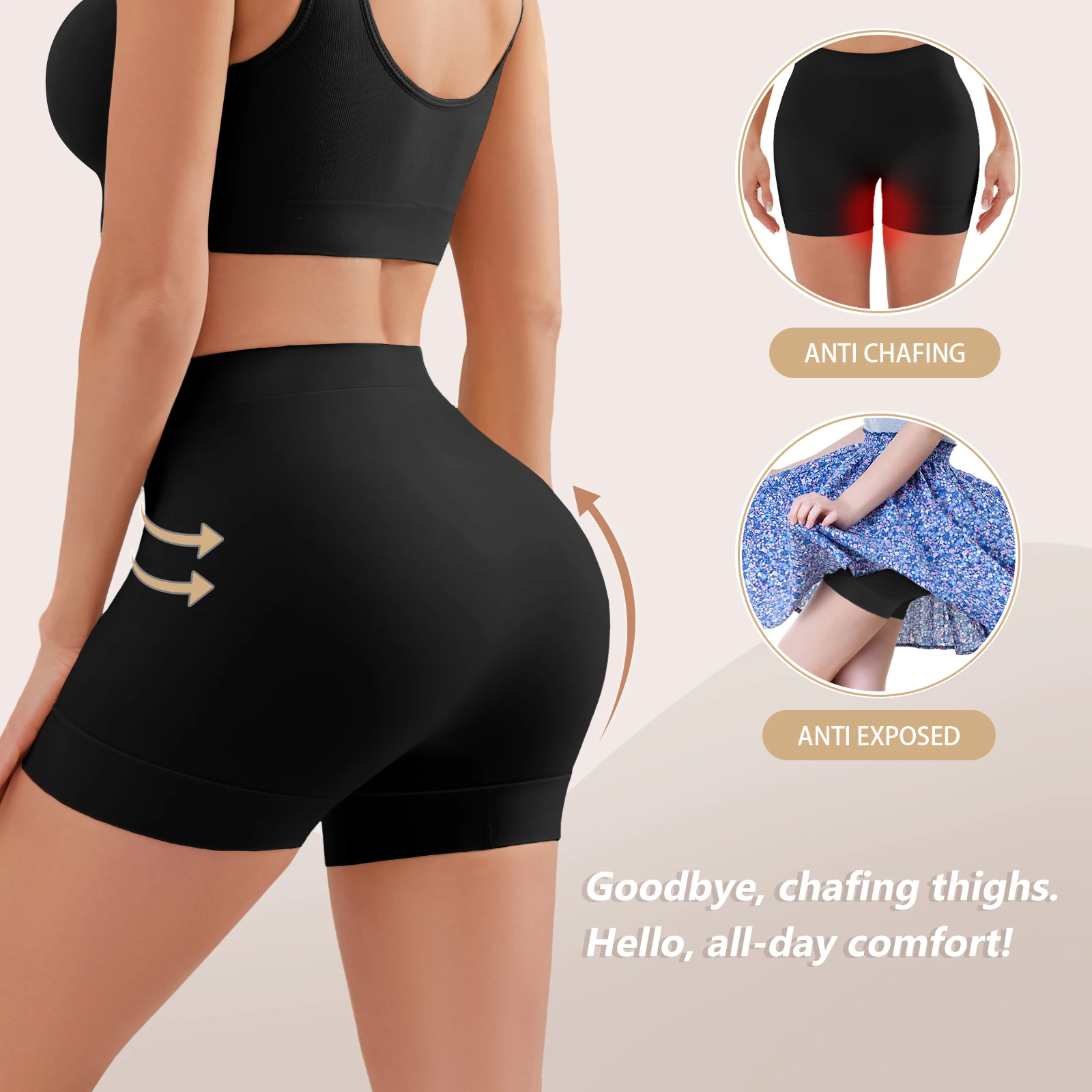 Summer Seamless Safety Shorts High Waist Body Shaper Comfort Panties Sports Shorts  Womens Clothes Gym Slimming Female Underwear, Beyondshoping