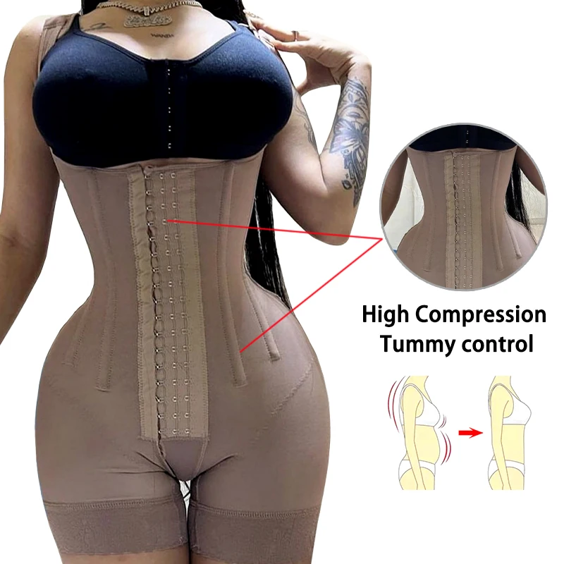 Fajas Colombianas Latex Waist Trainer Double Compression Bbl