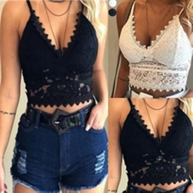 Women Sheer Push Up Bra Wire free Sexy Bralette Crop Tops Lingerie  Sleepwear