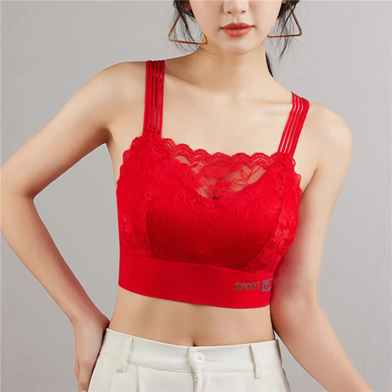 Summer Clip-On Floral Leaves Lace Mock Camisole Bras Insert Cleavage Cover  Overlay Panel Vest Wrapped Chest for Women Lace Bra - AliExpress
